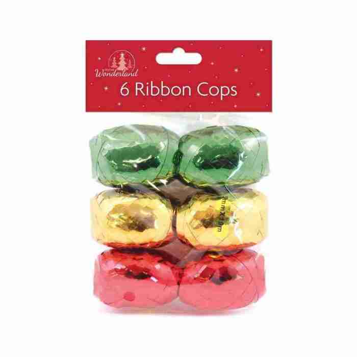 Weihnachts Bänder Set 6-teilig Metallic Ribbons Festive