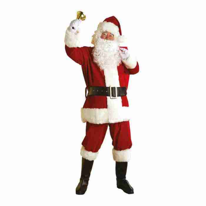 Weihnachtsmann Kostüm Herren rot Plüsch Santa Suit XL