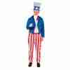 Uncle Sam Kostüm Herren patriotisches Amerika Karnevalskostüm