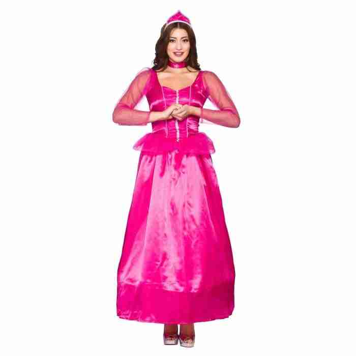 Märchen Faschingskostüm Damen - Deluxe Prinzessin Kostüm in Rosa