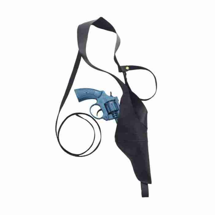 Gangster Holster Set schwarz blau Karneval Accessoire