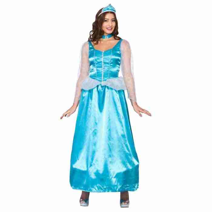 Eisprinzessin Kostüm Eisblau - Märchen Prinzessinnenkleid für Damen