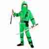 Ninja Kostüm Kinder Power Ninja Set Grün - carnivalstore.de