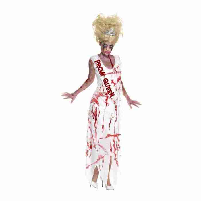 Zombie Ballkönigin Kostüm Weiß Halloween Damenkostüm - carnivalstore.de