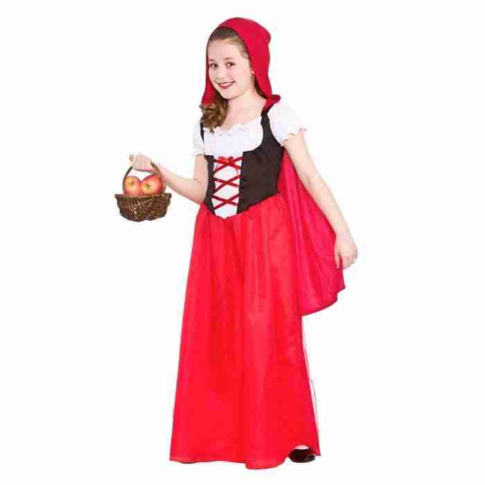Rotkäppchen Kostüm Kinder mit rotem Kapuzenumhang - carnivalstore.de