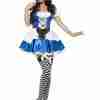 Faschingskostüm Damen Alice im Wunderland Kostüm Blau mit Kleid