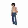 Herren 70er Schlaghose Patchwork Denim Look - carnivalstore.de