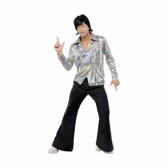 Herren 70er Retro Kostüm Schwarz Psychedelisch - carnivalstore.de