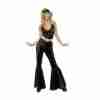 70er Jahre Diva Kostüm Damen Jumpsuit schwarz - carnivalstore.de
