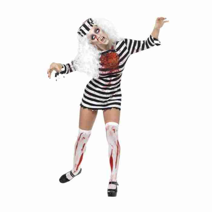 Zombie Sträfling Kostüm Damen Halloween Verkleidung - carnivalstore.de