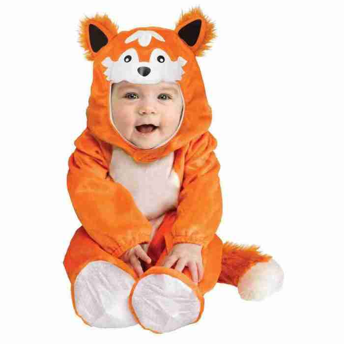 Baby Fuchs Kostüm orange Kleinkind Tierkostüm mit Kapuze