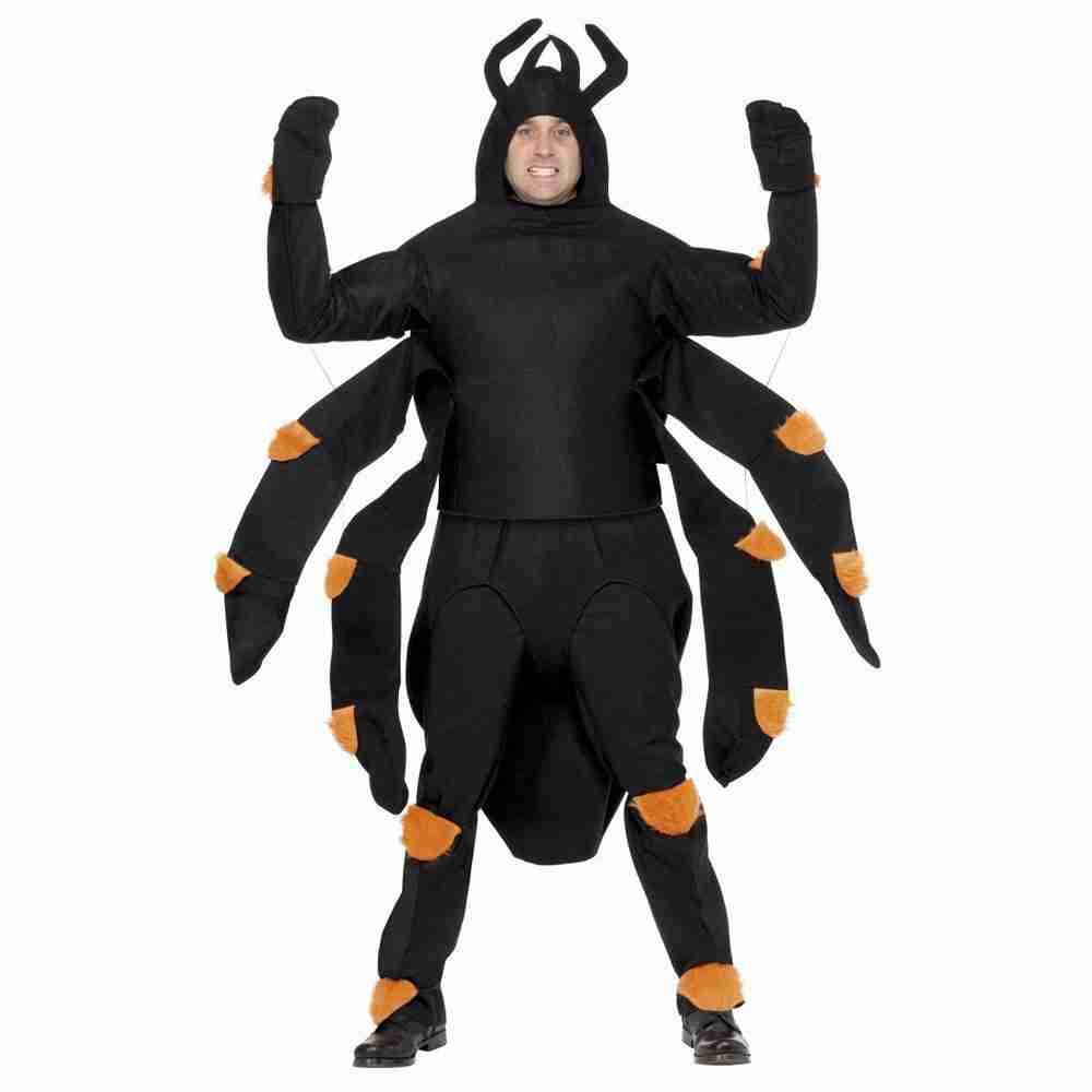 Spinnen Kostüm Herren schwarz orange Halloween Karnevalskostüm