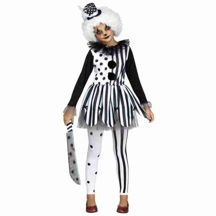 Killer Clown Kinderkostüm - Gruseliges Halloween Kostüm für Mädchen