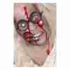 Zombie Make-Up Set mit Latex Augapfel und Kunstblut Halloween Schminke