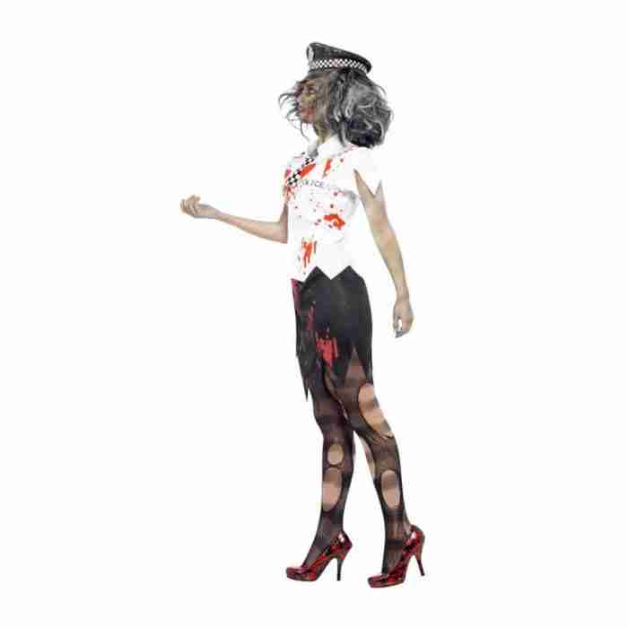 Zombie Polizistin Kostüm Detailansicht - carnivalstore.de