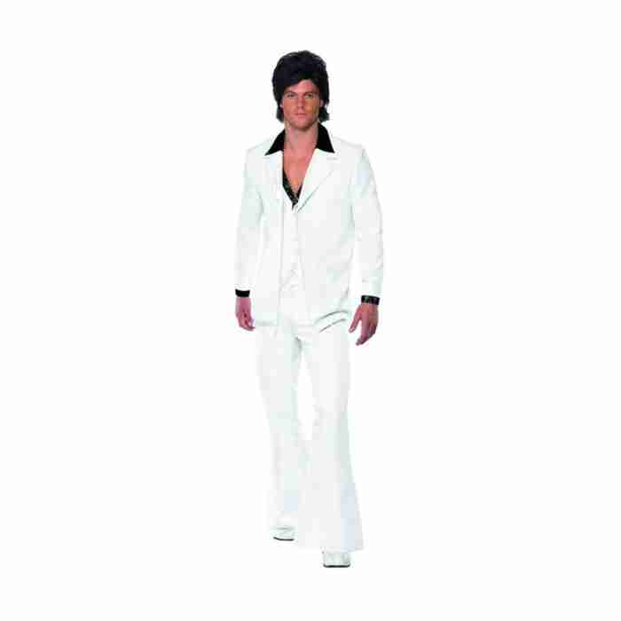 70er Jahre Disco Anzug Herren Weiß Kostüm - carnivalstore.de
