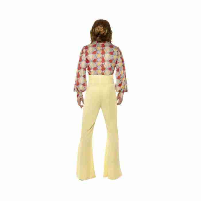 60er Jahre Kostüm Herren Groovy Guy Rückansicht mit Flower Power Design