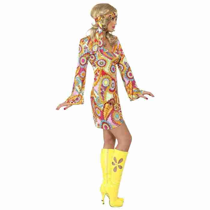 Hippie Kleid Damen 60er Jahre Kostüm Detail - carnivalstore.de