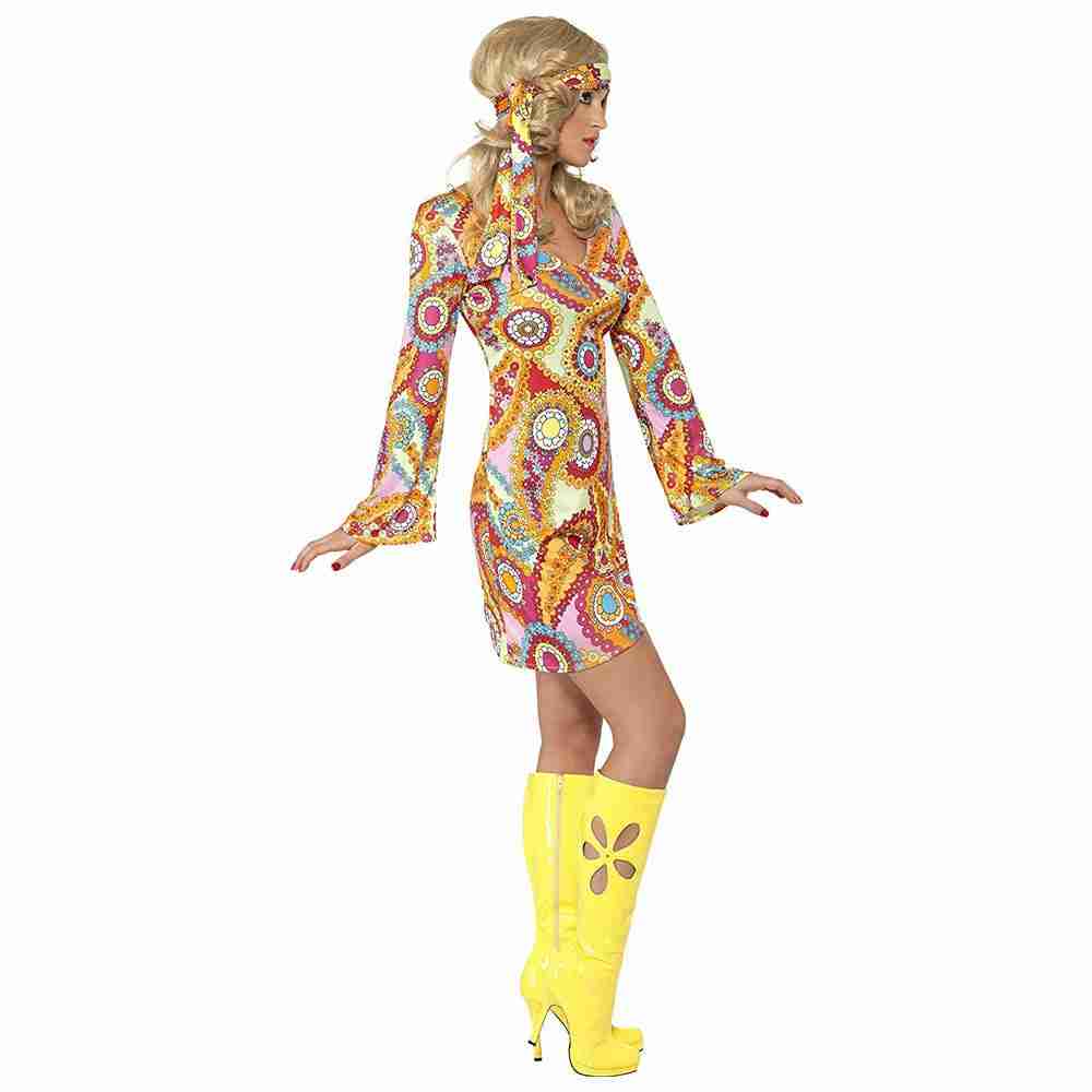 Hippie Kleid Damen 60er Jahre Kostüm Detail - carnivalstore.de
