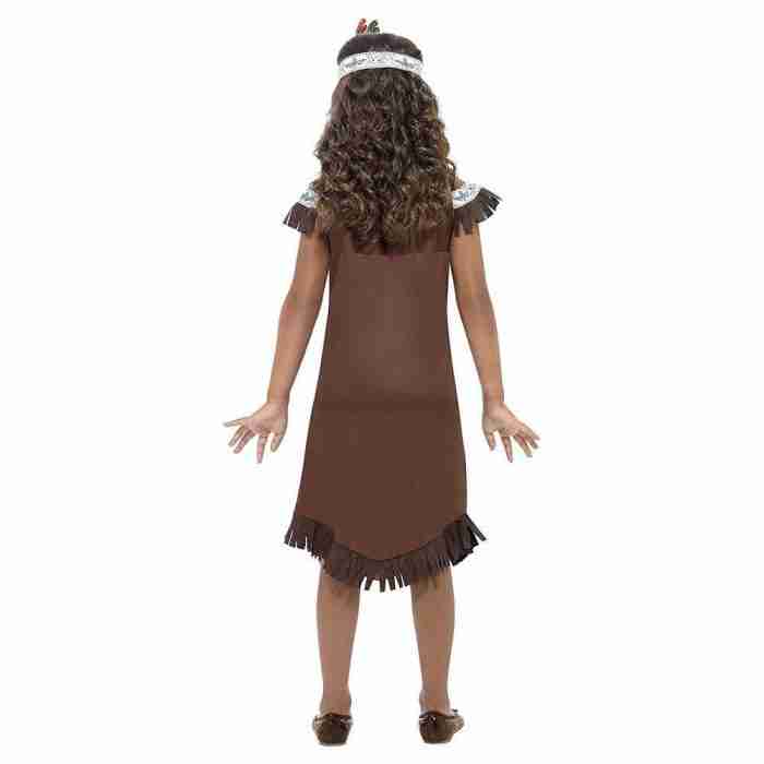 Kinder Mädchen Indianerin Kostüm mit Federstirnband - carnivalstore.de