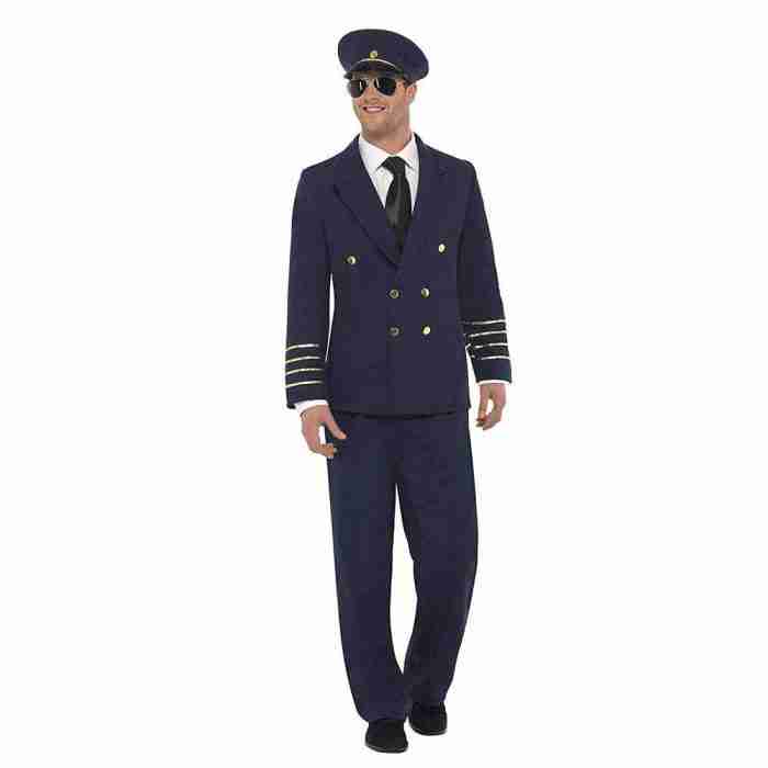 Pilotenkostüm Herren Blau Fliegerkostüm - carnivalstore.de