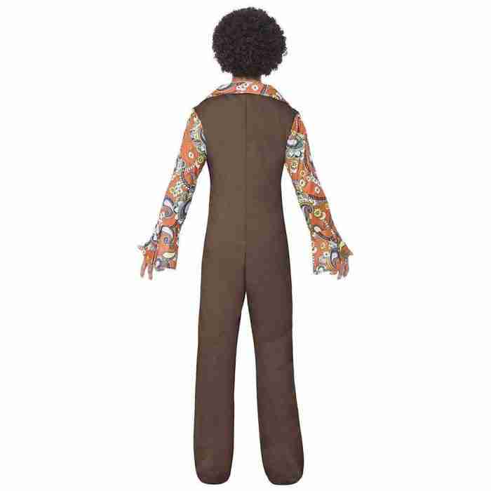 70er Jahre Disco Kostüm Herren Braun Detail - carnivalstore.de