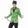 Herren Pailletten Jacke Grün - Glitzer Kostüm für Karneval und Partys