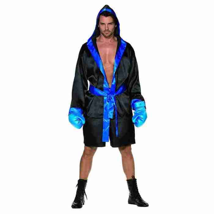 Boxer Kostüm Herren schwarz Faschingskostüm Set