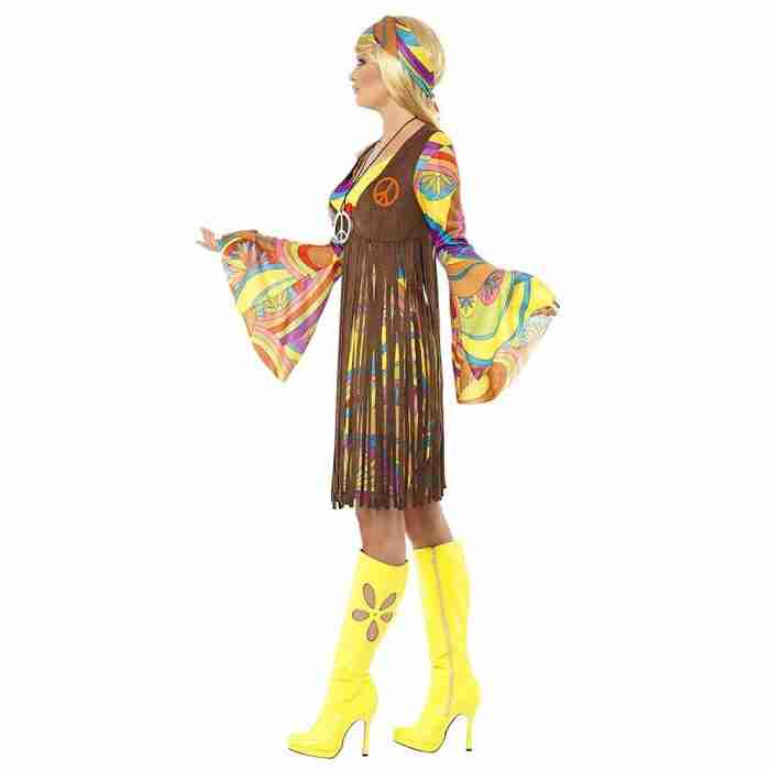 Groovy Lady Kostüm 60er Jahre Braun Hippie Style - carnivalstore.de