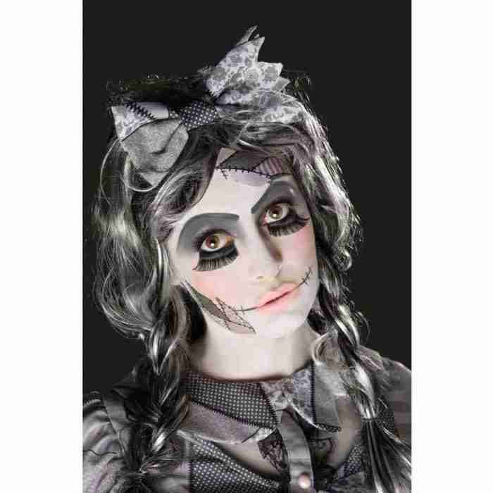 Halloween Schminke Kit Anwendung Damaged Doll Look