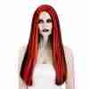 Vampir Perücke Damen schwarz rot Halloween Kostüm Accessoire