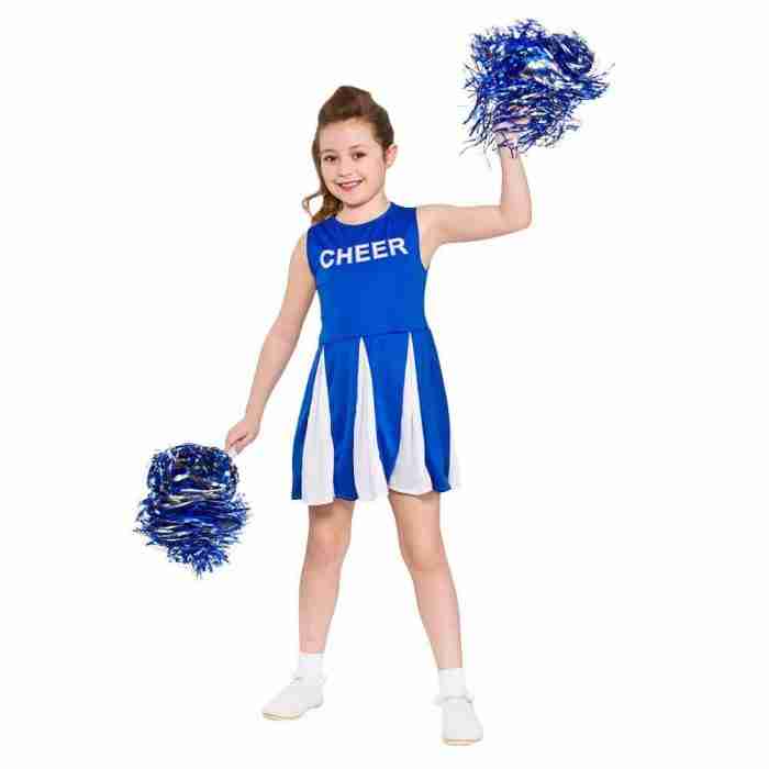 Cheerleader Kostüm Mädchen Blau - carnivalstore.de