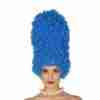 Blaue Lockenperücke Marge Simpson Style 40cm Karnevalskostüm Damen