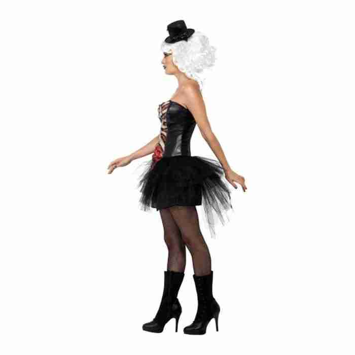 Groteskes Burlesque Korsett Halloween Kostüm Damen Detailansicht - carnivalstore.de