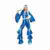 70er Jahre Kostüm Damen Blauer Jumpsuit mit Schnürung - carnivalstore.de