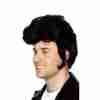 Rockstar Perücke Herren schwarz 50er Jahre Elvis Stil Bouffant