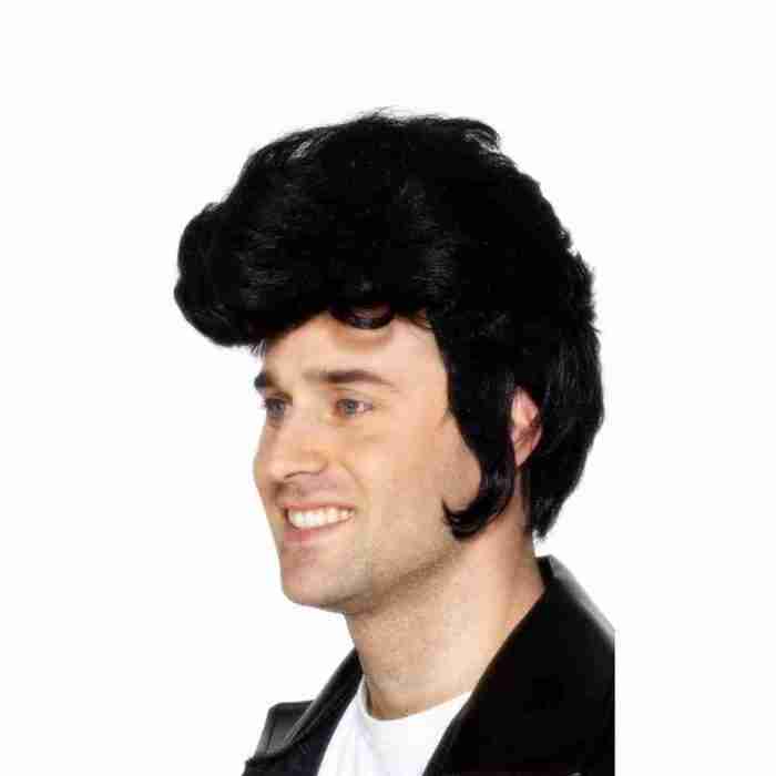 Rockstar Perücke Herren schwarz 50er Jahre Elvis Stil Bouffant