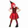 Gruseliges Clown Kostüm für Kinder - Halloween Verkleidung rot-schwarz