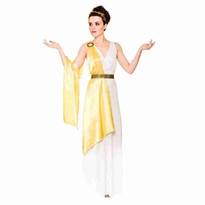 Griechische Göttin Kostüm - Elegantes weißes Toga Kleid für Damen