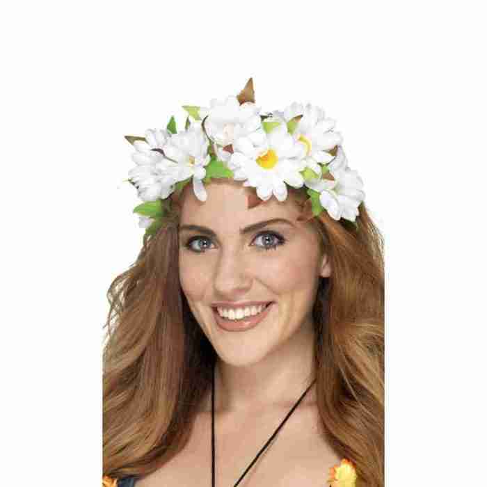 Blumen Haarband weiß Gänseblümchen Damen Kopfschmuck