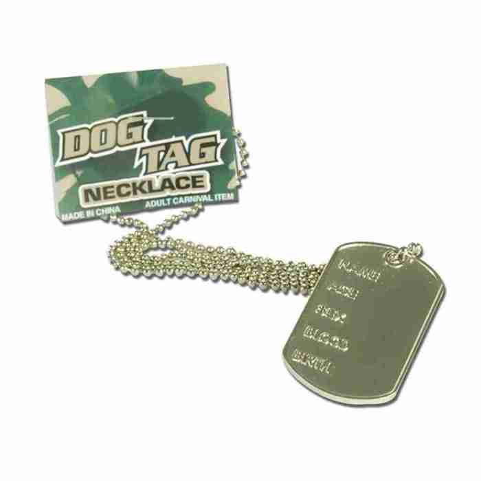 Militär Erkennungsmarke silber Dog Tag Halskette Accessoire