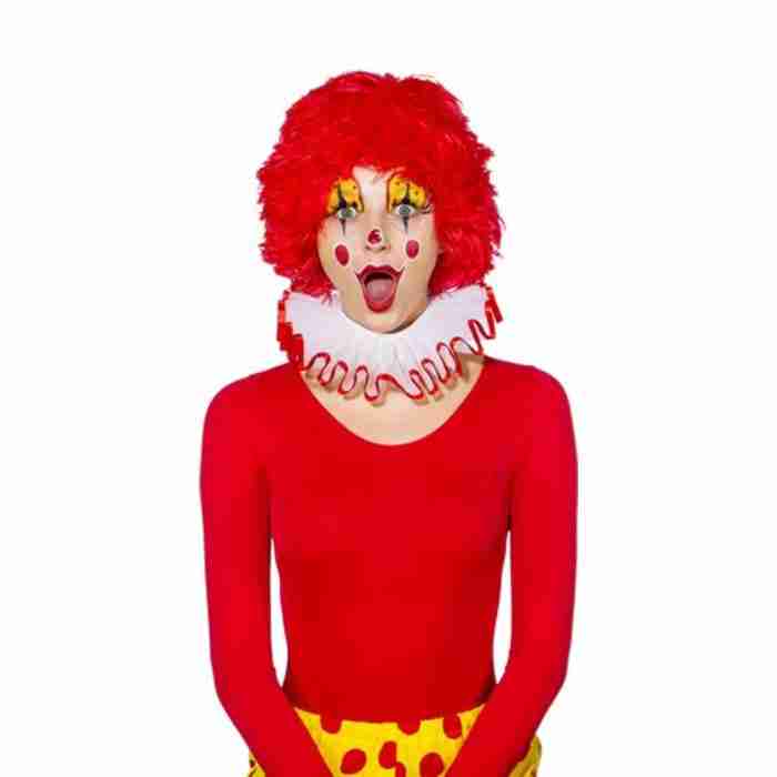 Clown Kragen Rot Blau Karnevalszubehör - carnivalstore.de