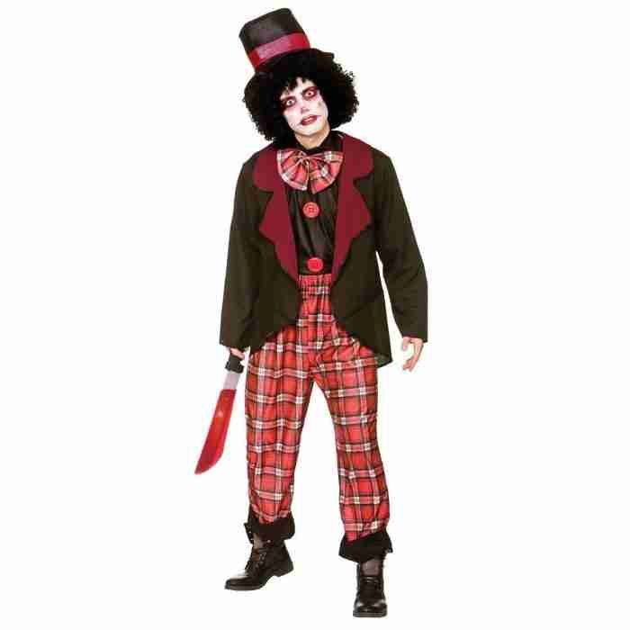 Herren Clown Kostüm - Deluxe Freaky Clown Halloween Verkleidung