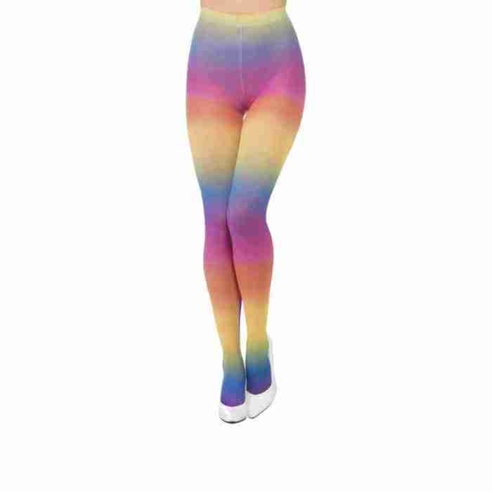 Regenbogen Strumpfhose bunt Karneval Fasching Accessoire