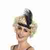 Flapper Stirnband schwarz mit Feder - carnivalstore.de