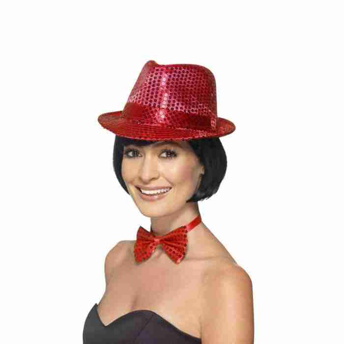 Pailletten Trilby Hut - Glitzernder Karnevalshut von Smiffy's