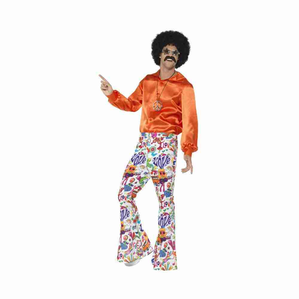 Herren 60er Jahre Schlaghose mehrfarbig - Groovy Flared Trousers