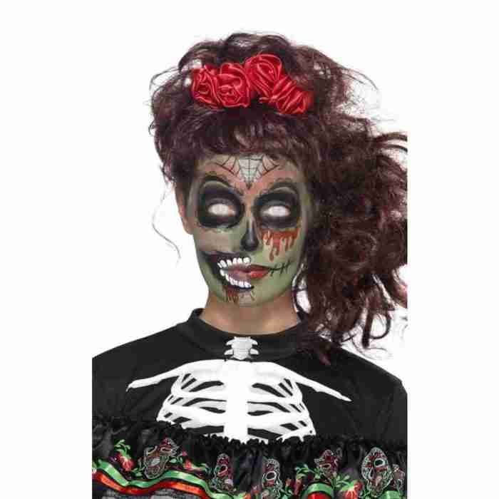Tag der Toten Make-Up Set Smiffy's Halloween Schminke Kit