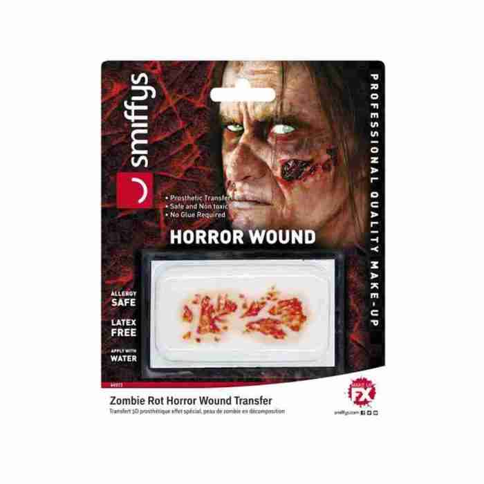 Horror Wunde Transfer Zombie Verwesung Halloween Make-up rot