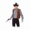 Cowboy Kostüm Herren braune Weste mit Fransen Wild West Karneval